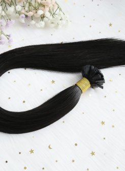 Wholesale 100g Human Hair Flat Tip Extensions#1