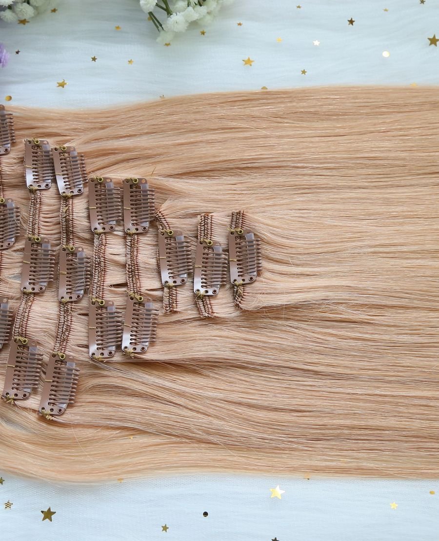 100% Russian Clip In Hair Cuticle Aligned#27 