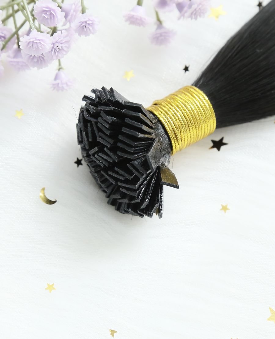Wholesale 100g Human Hair Flat Tip Extensions#1