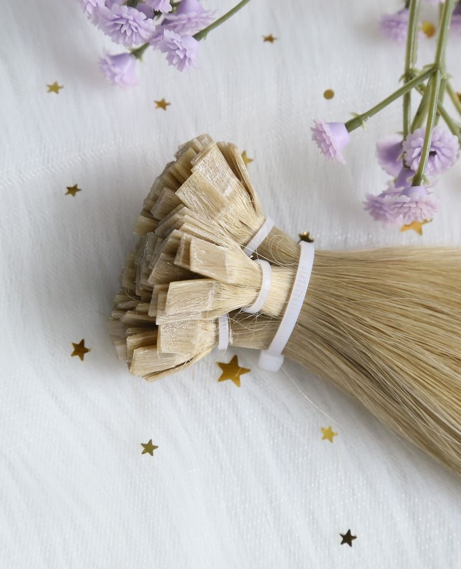 Reusable Flat Tip Human Hair Extensions #18
