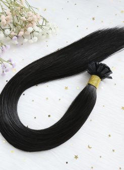 Wholesale 100g Human Hair Flat Tip Extensions#1