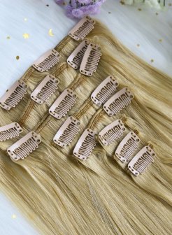 Clip In Hair Extensions Hair Dirty Blonde#18