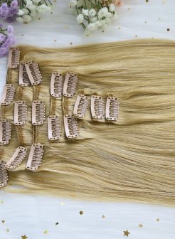 Clip In Hair Extensions Hair Dirty Blonde#18