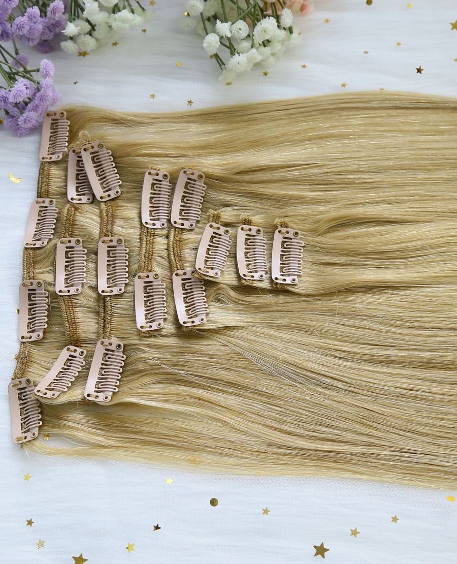 Clip In Hair Extensions Hair Dirty Blonde#18