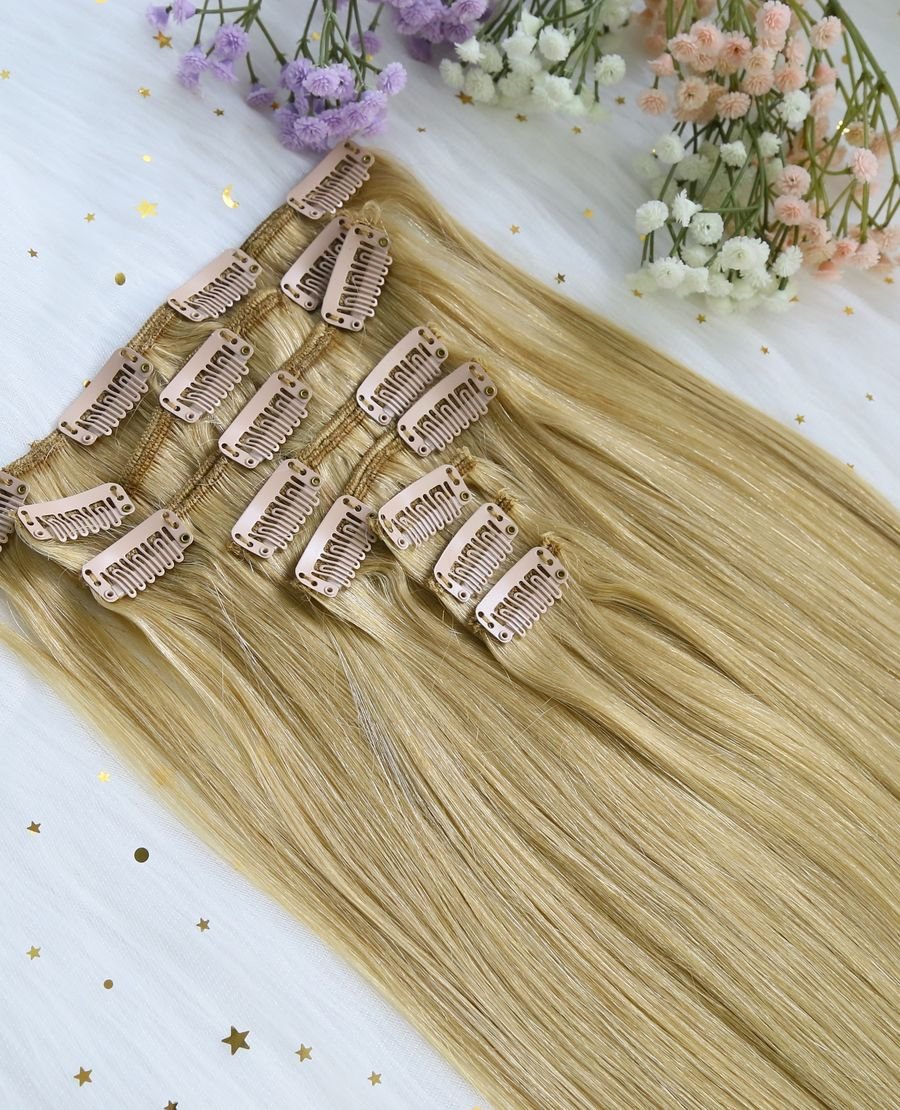 Clip In Hair Extensions Hair Dirty Blonde#18