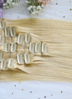 Factory Prices Double Drawn Clip Ins#22