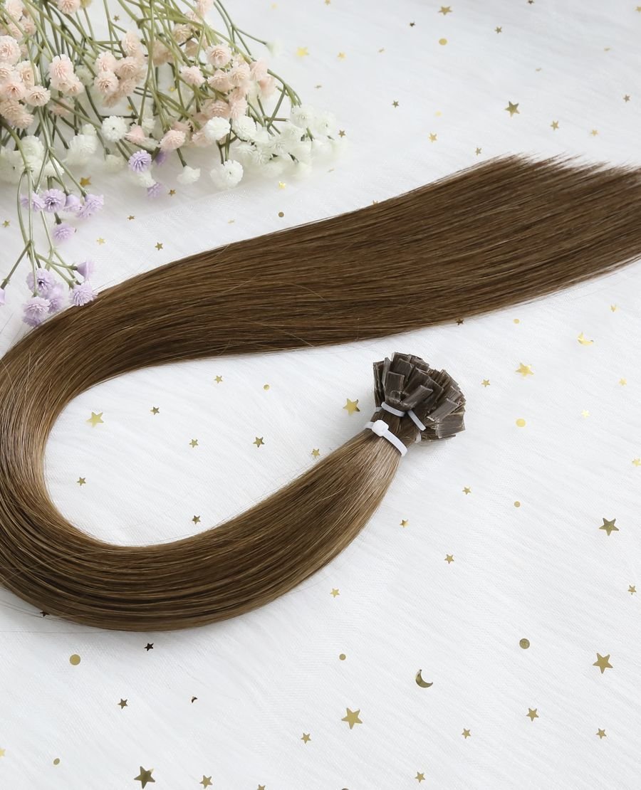 High Quality Seamless Flat Tip Extensions 100% Human Hair #4