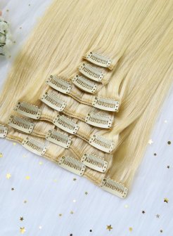 Factory Prices Double Drawn Clip Ins#22