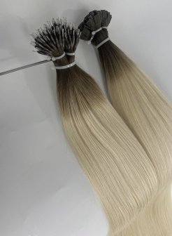 Double Drawn Nano Tip Hair Extensions Full Volume Tangle Free T3-60