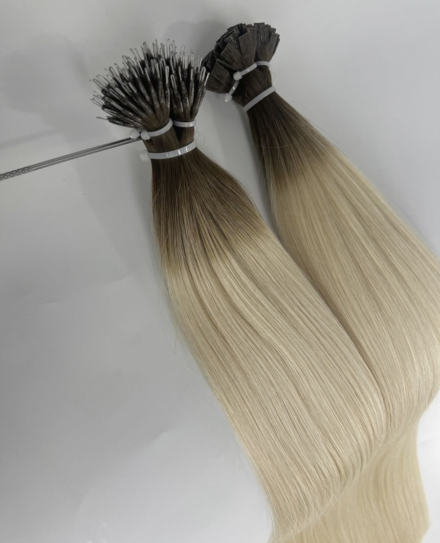 Double Drawn Nano Tip Hair Extensions Full Volume Tangle Free T3-60