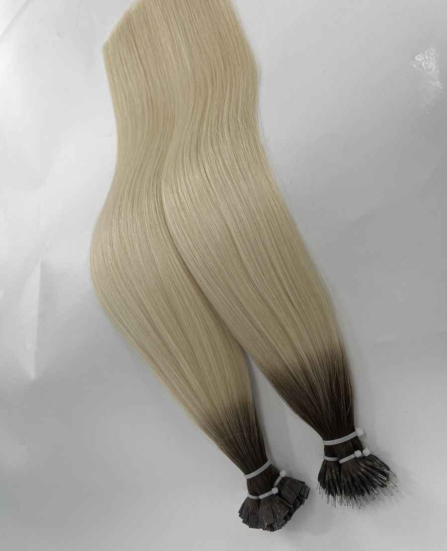 Double Drawn Nano Tip Hair Extensions Full Volume Tangle Free T3-60