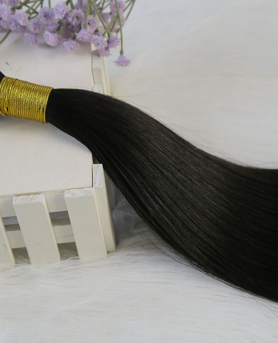 100% Remy Human Hair Nano Tip Extensions Double Drawn Natural Black #1b