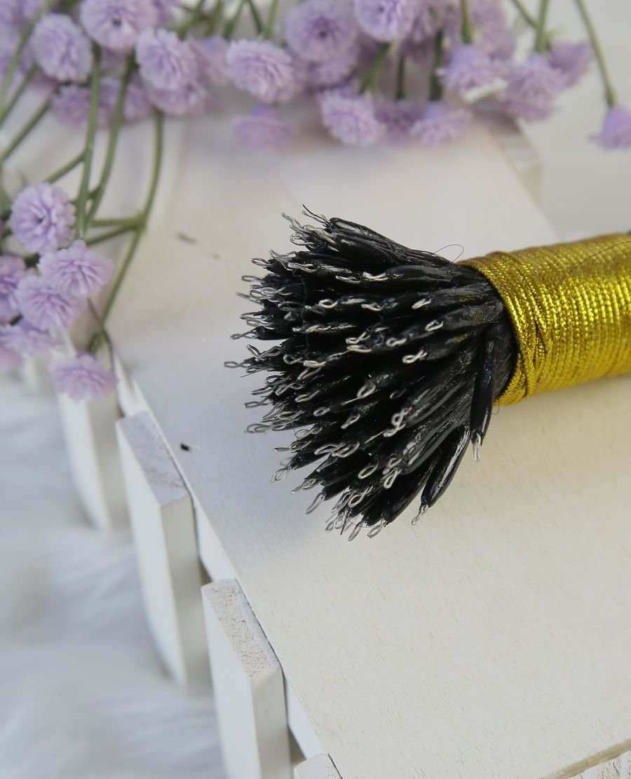 100% Remy Human Hair Nano Tip Extensions Double Drawn Natural Black #1b