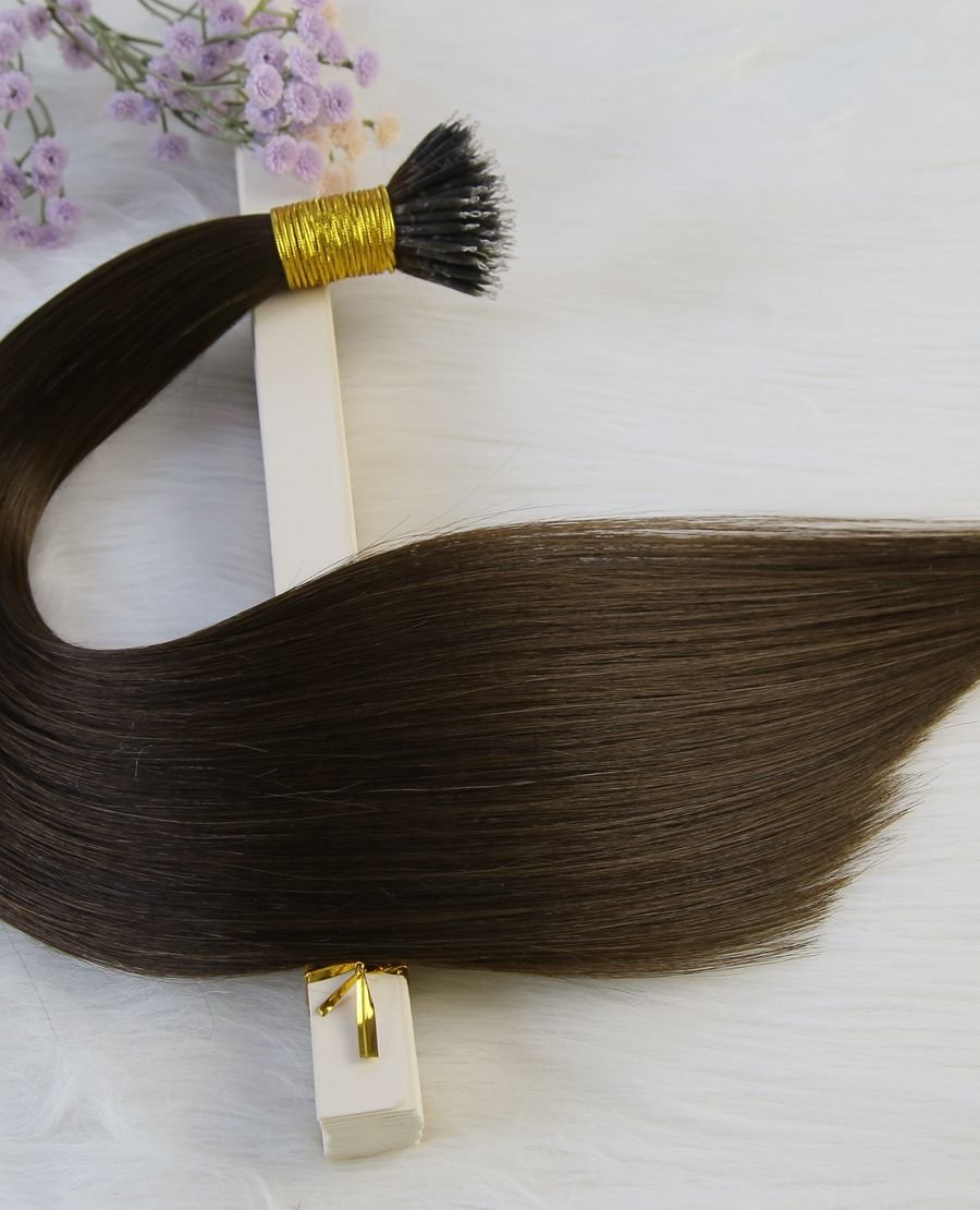 100% Virgin Human Hair Nano Tip Extensions Tangle Free #2
