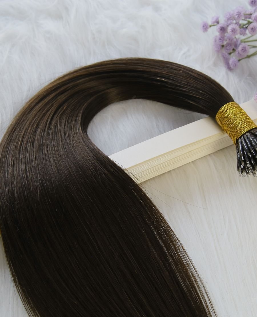 100% Virgin Human Hair Nano Tip Extensions Tangle Free #2