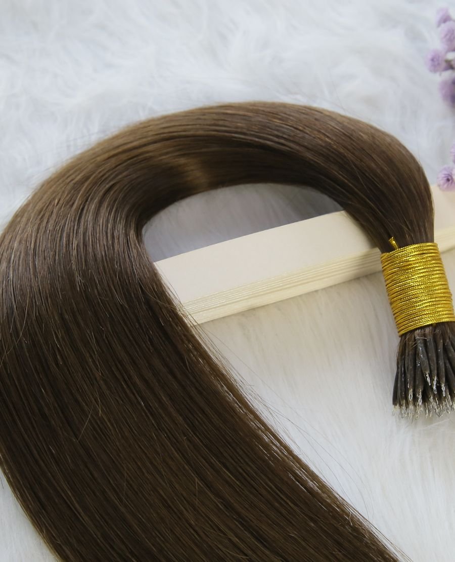 Micro Link Nano Tip Hair Extensions Reusable No Heat Installation #4