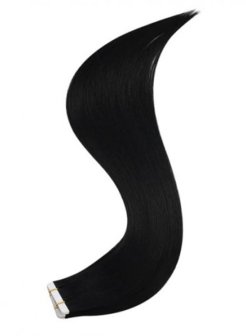 Virgin Remy Tape In Hair Extensions Heat Friendly Natural Black Color