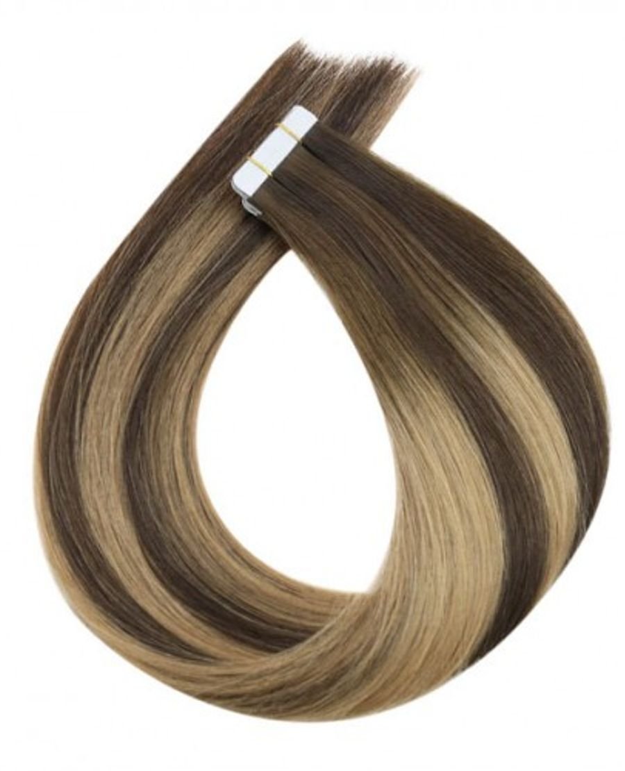 Tape In Hair Extensions Hair Brown Balayage