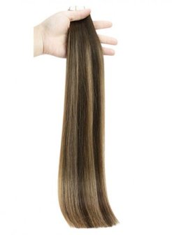 Tape In Hair Extensions Hair Brown Balayage