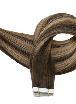 Tape In Hair Extensions Hair Brown Balayage