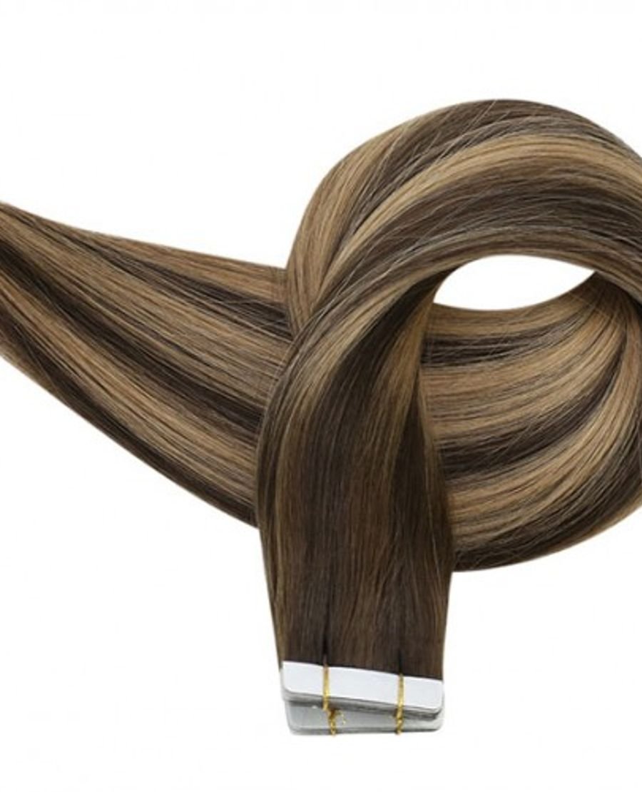 Tape In Hair Extensions Hair Brown Balayage