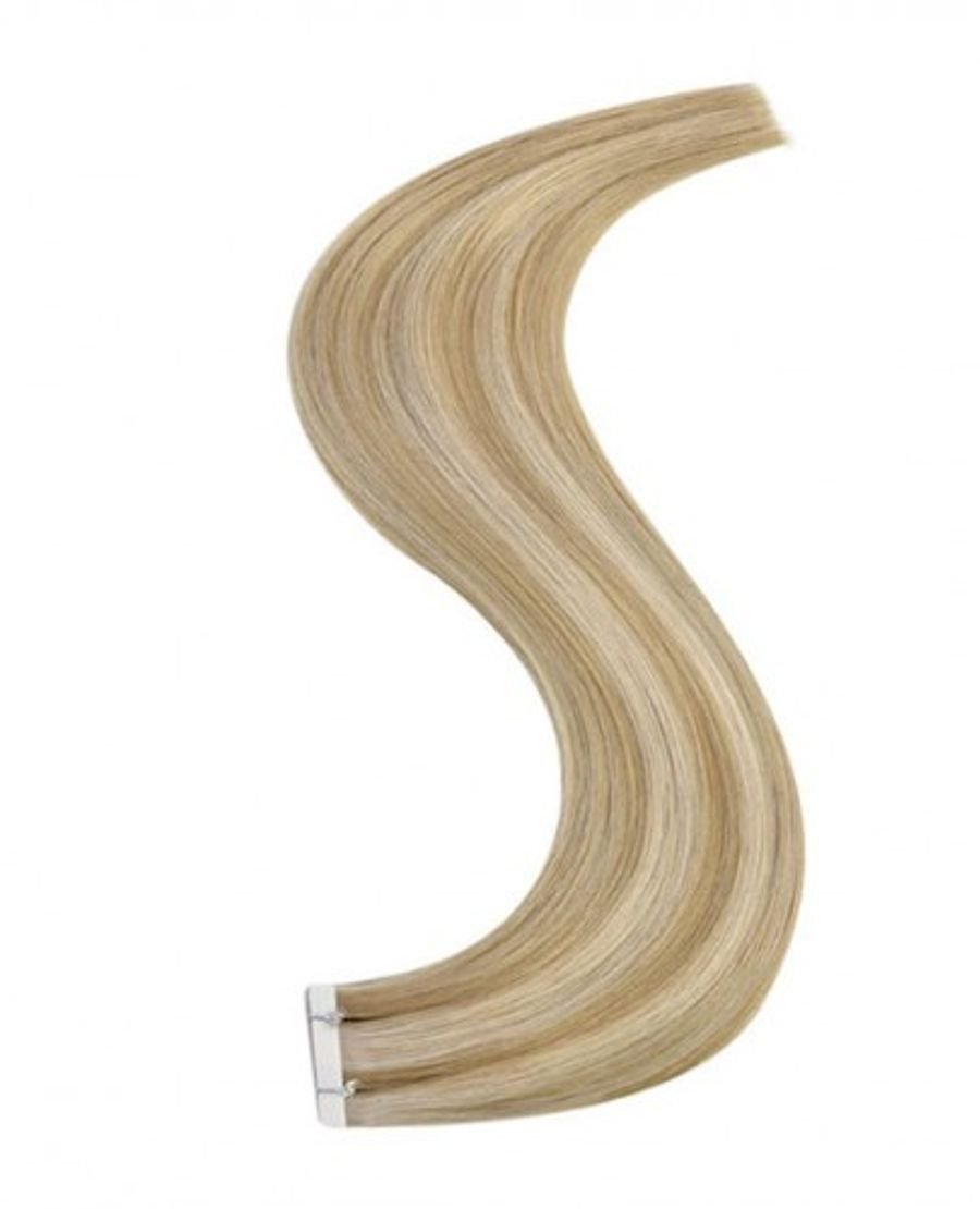 Double Drawn PU Seamless Invisible Skin Weft Extension Holes Natural Remy Hair #P16-22
