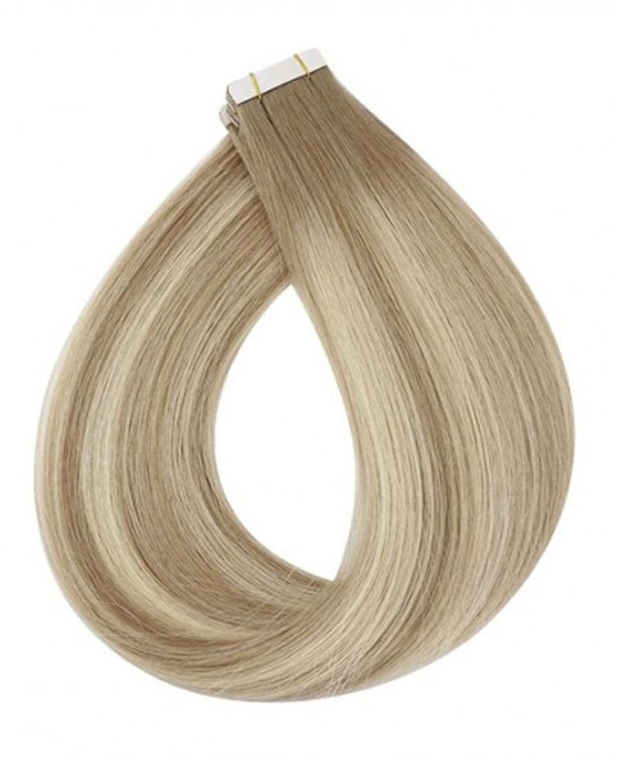 100% Virgin Human Hair Tape In Extensions Seamless Volume #T8-P8-613