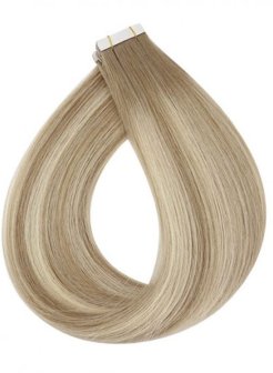 100% Virgin Human Hair Tape In Extensions Seamless Volume #T8-P8-613