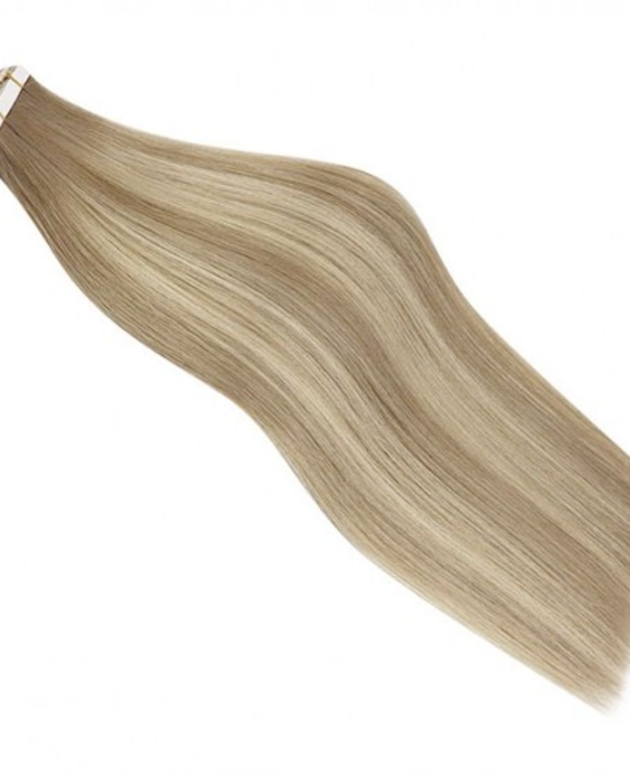 100% Virgin Human Hair Tape In Extensions Seamless Volume #T8-P8-613