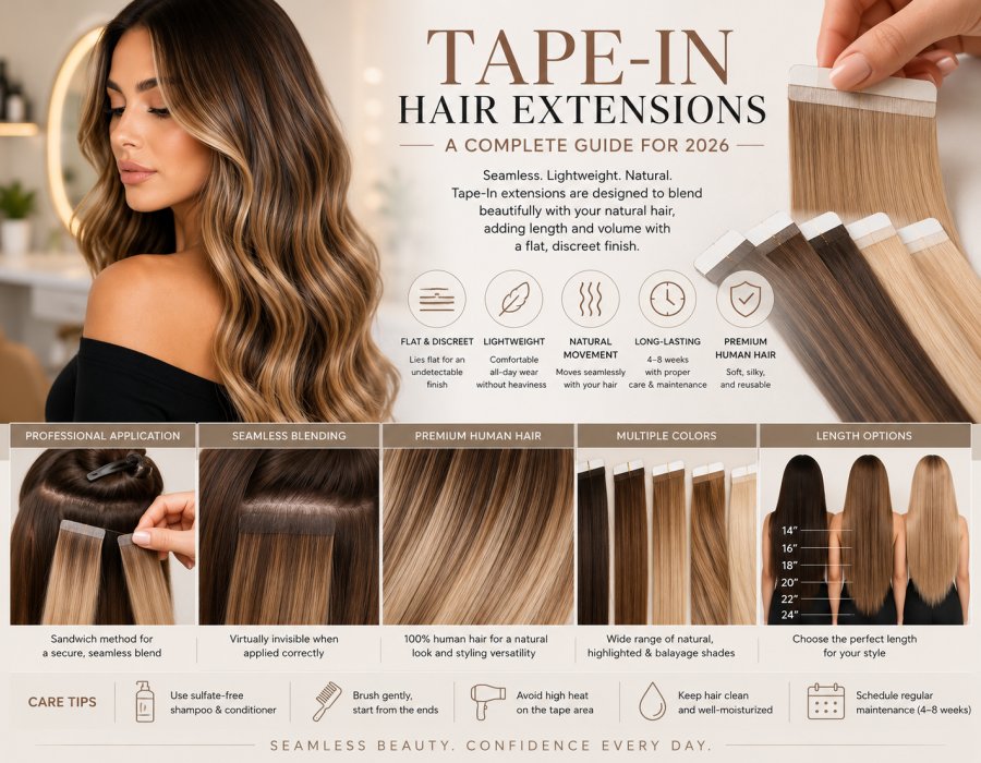 Tape-In Hair Extensions in 2026: A Complete Guide to Seamless, Lightweight Hair
